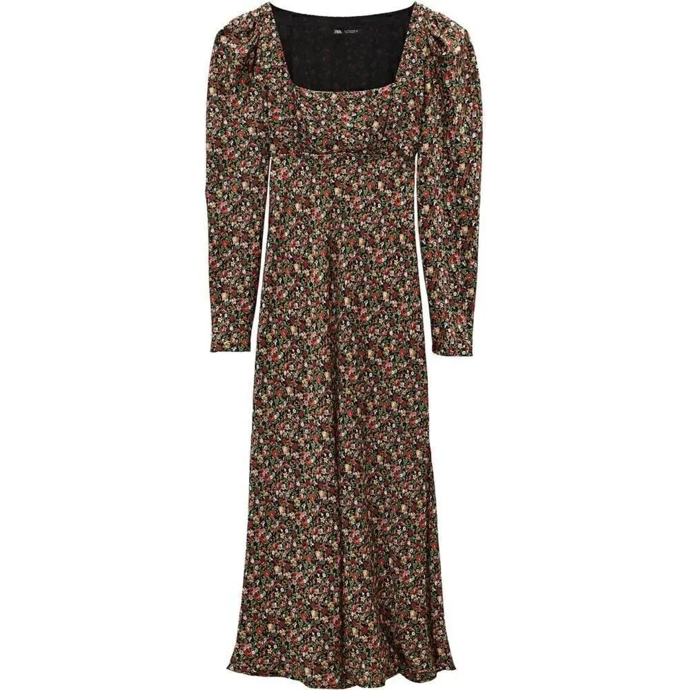 ZARA FLORAL PRINT DRESS - Picture 5 of 11